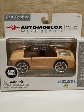 Automoblox Mini Series C14 Zephyr Wood Car 2018 Beige/Black/Silver Ages 4+